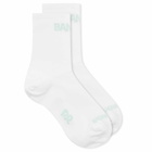 Bandit Men's Grid Literun OG Socks in White/Minty Blue