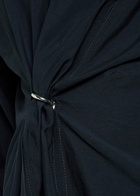 High Skylark Gathered Woven Shirt Dark Blue