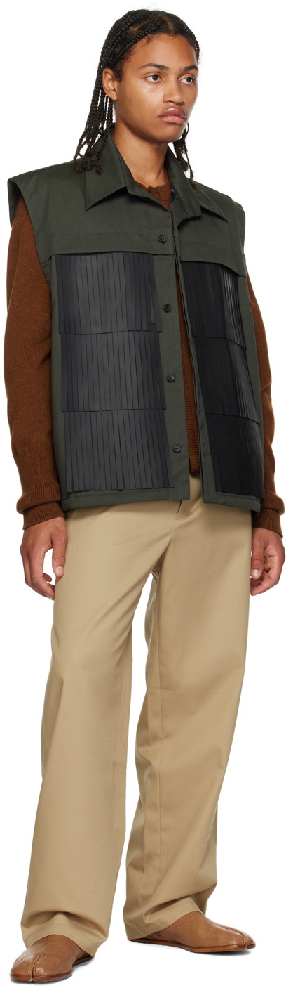 T/SEHNE Khaki Fringe Vest
