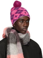 Acne Studios Pink & Purple Argyle Jacquard Beanie