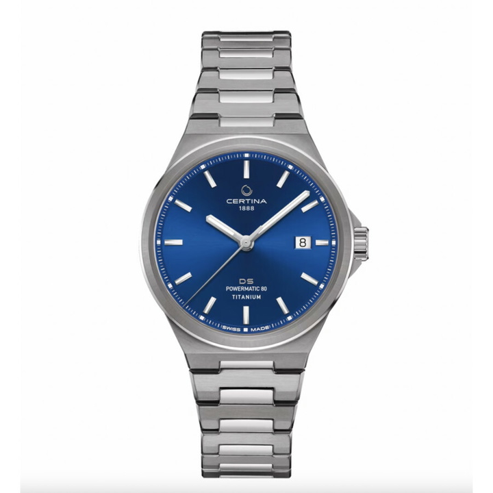 Photo: Certina DS-7 Powermatic 80 Automatic Blue Dial Unisex Watch C0434074404100
