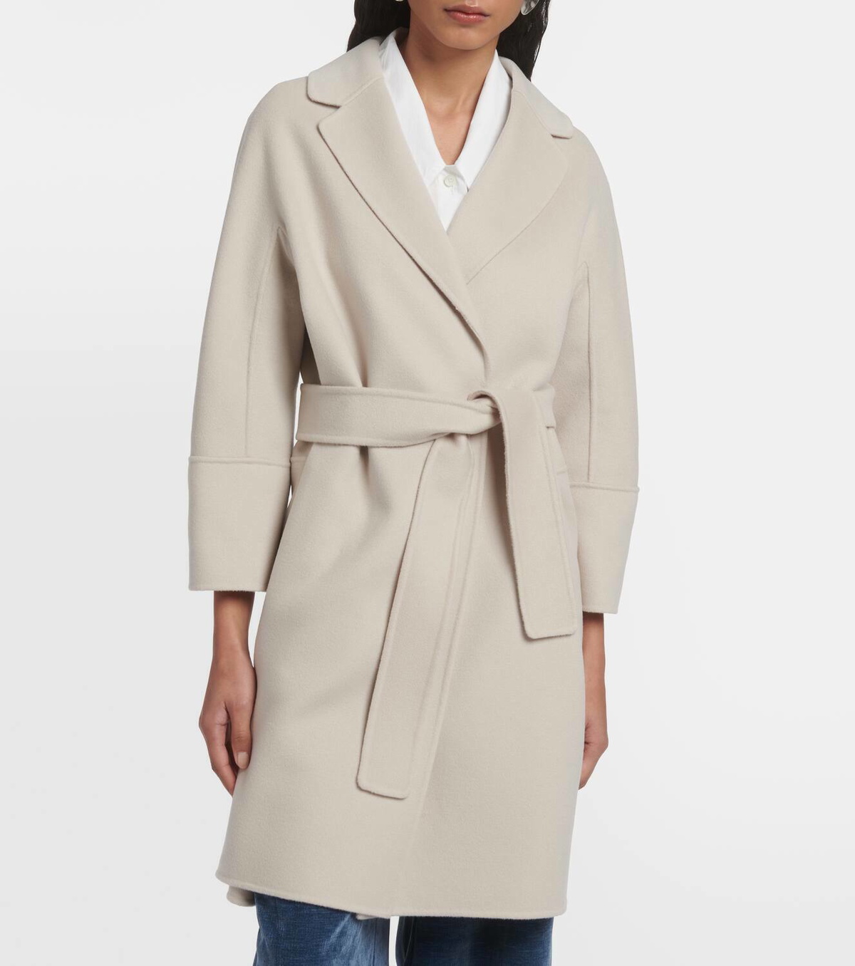 S Max Mara Arona virgin wool wrap coat S Max Mara