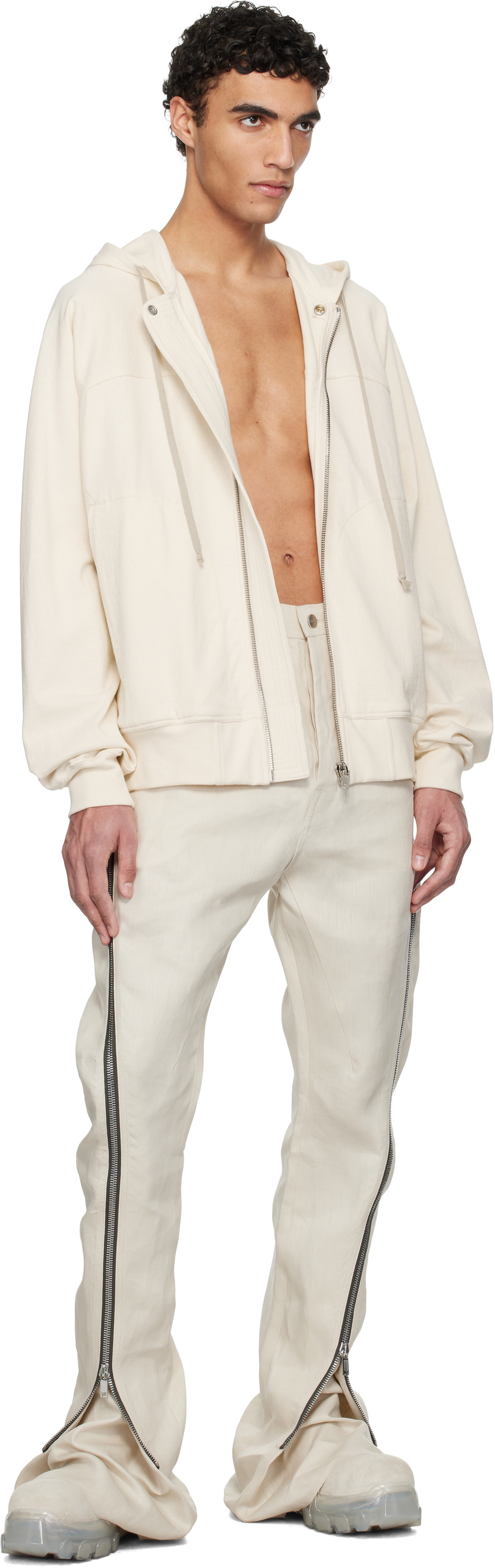 【関税込み】Rick Owens グレー Hollywood Windbreaker フーディ RICK OWENS - 【25SS】ウィンドブレーカー パーカー