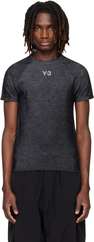 Photo: Y-3 Black & Gray Mercedes-AMG F1 Edition Engineered T-shirt
