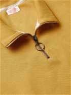 Armor Lux - Logo-Appliquéd Organic Cotton-Jersey Half-Zip Sweatshirt - Yellow