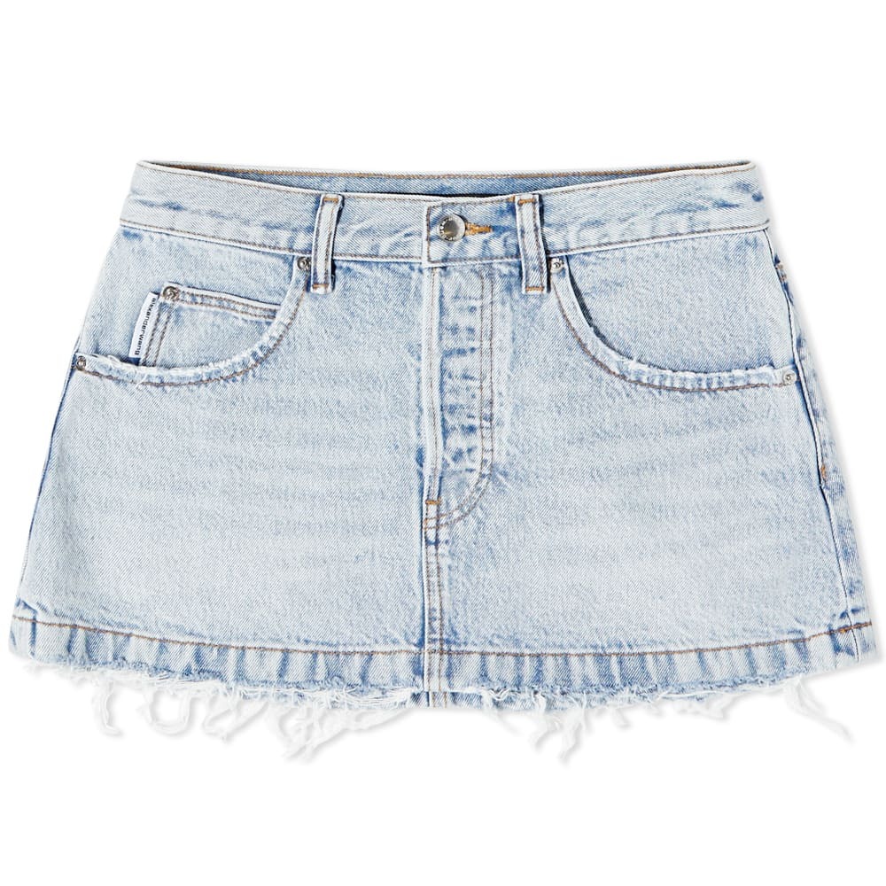 Womens Alexander Wang grey Frayed-Edge Denim Shorts