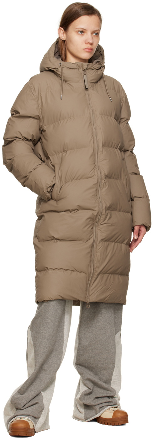 RAINS Taupe Long Jacket