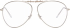 Acne Studios Silver Metal Aviator Glasses