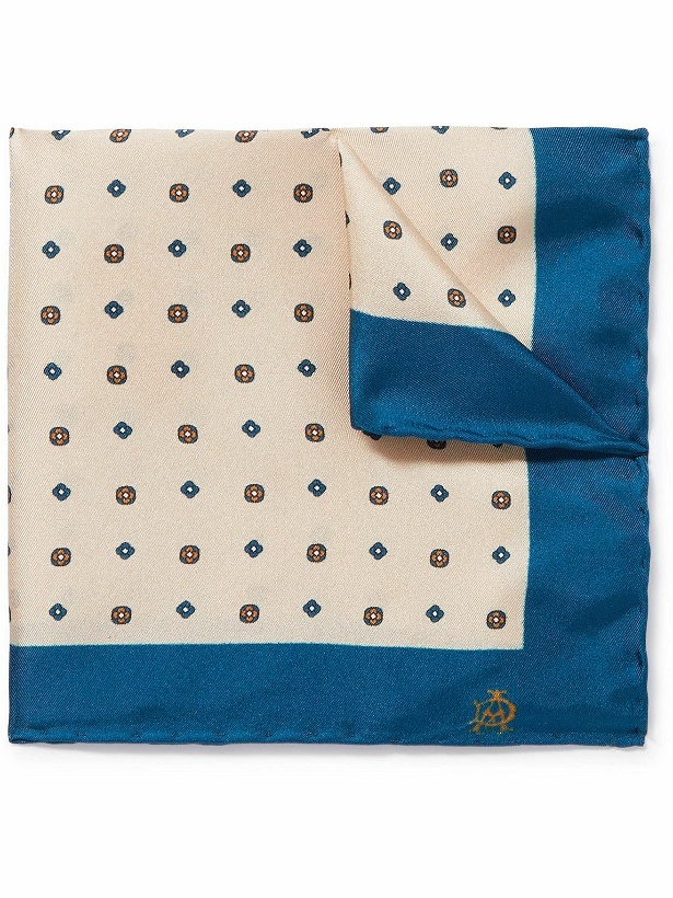 Photo: Dunhill - Printed Mulberry Silk-Twill Pocket Square