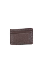 Orciani Dark Brown Logo Plaque Card Holder