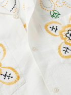 BODE - Buttercup Camp-Collar Embroidered Cotton-Voile Shirt - White