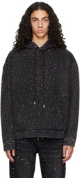 Who Decides War SSENSE Exclusive Black Rhinestone Hoodie