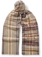 Acne Studios - Logo-Print Checked Wool Scarf