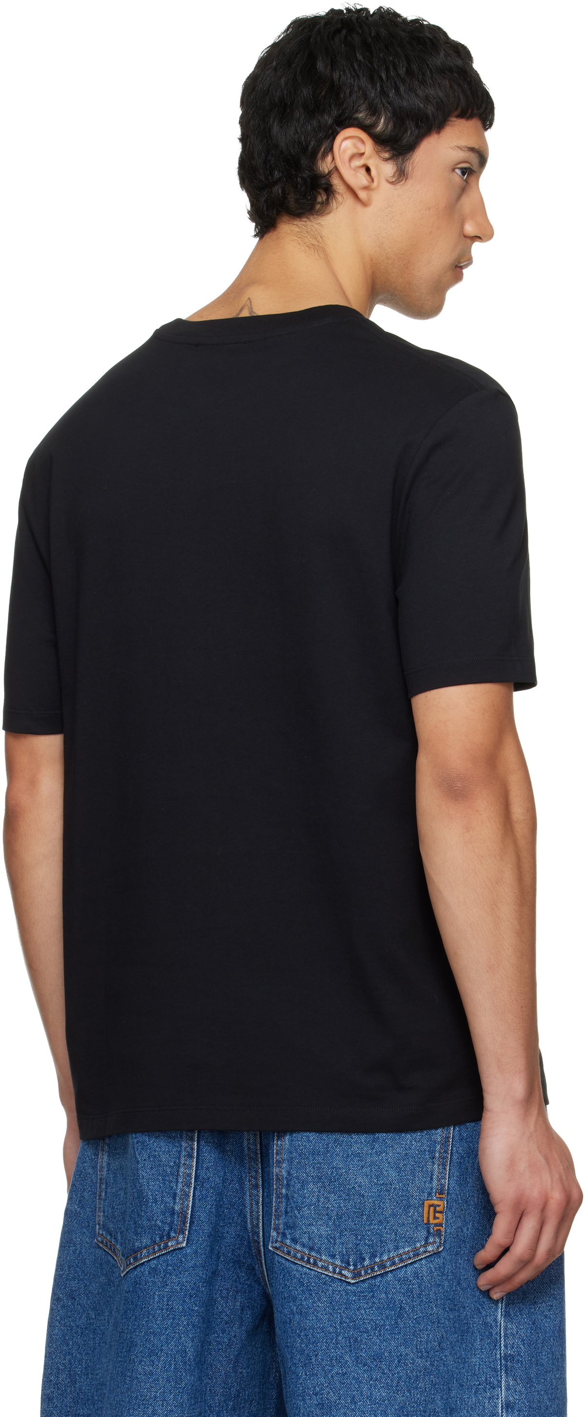 Balmain Black Couture Label T-shirt