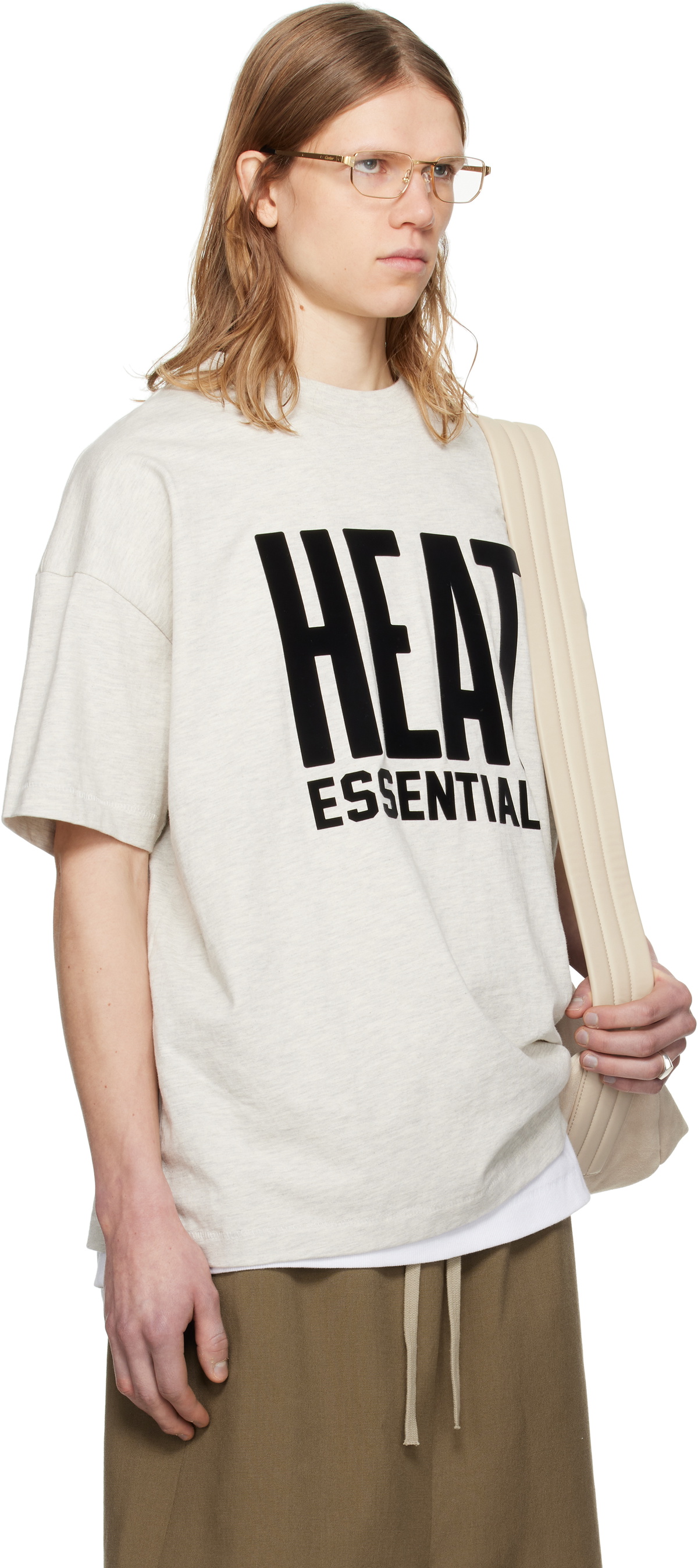 Fear of God ESSENTIALS Gray NBA Heat Short Sleeve T-shirt Fear Of God ...