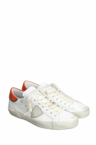 Philippe Model Prsx Low Sneakers In White Leather