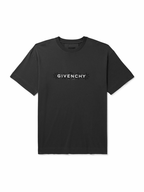 Photo: Givenchy - Tarot Story Logo-Print Cotton-Jersey T-Shirt - Gray