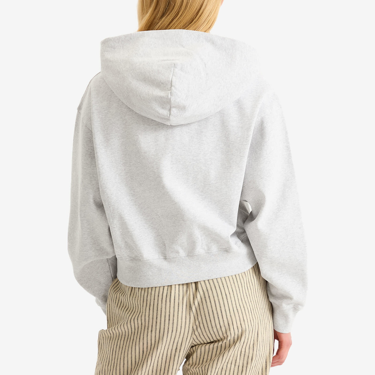 Sporty & Rich Women's Varsity Crest Cropped Zip Hoodie in