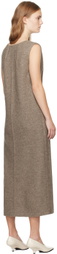 UMBER POSTPAST Beige Wool Felted Midi Dress