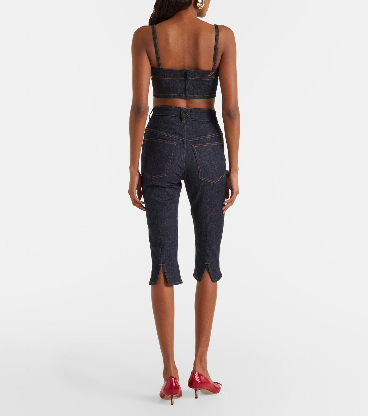 Jacquemus Logo capri jeans