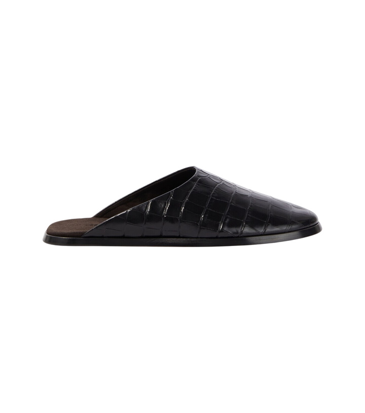 Photo: Fear of God Croc-effect leather mules