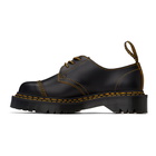 Dr. Martens Black and Yellow 1461 Bex Double-Stitch Oxfords