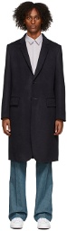 OVERCOAT Navy Beaver Wool Coat