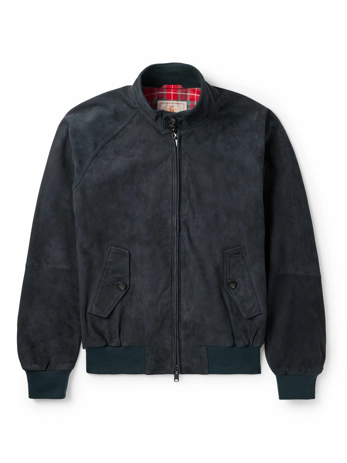 Baracuta - G9 Suede Harrington Jacket - Blue