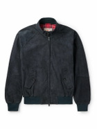 Baracuta - G9 Suede Harrington Jacket - Blue