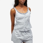 Deiji Studios Women's PJ Short Set in Glacier Stripe
