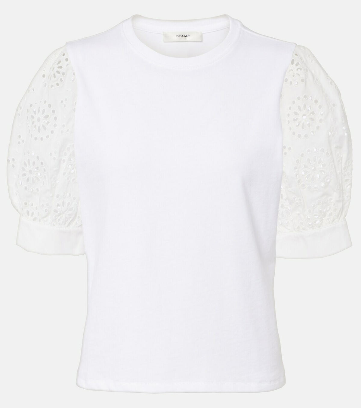 Frame The Deco broderie anglaise cotton T-shirt