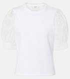 Frame The Deco broderie anglaise cotton T-shirt