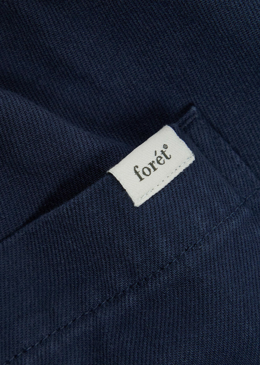 Forét Straight-leg Twill-cotton Trousers Navy