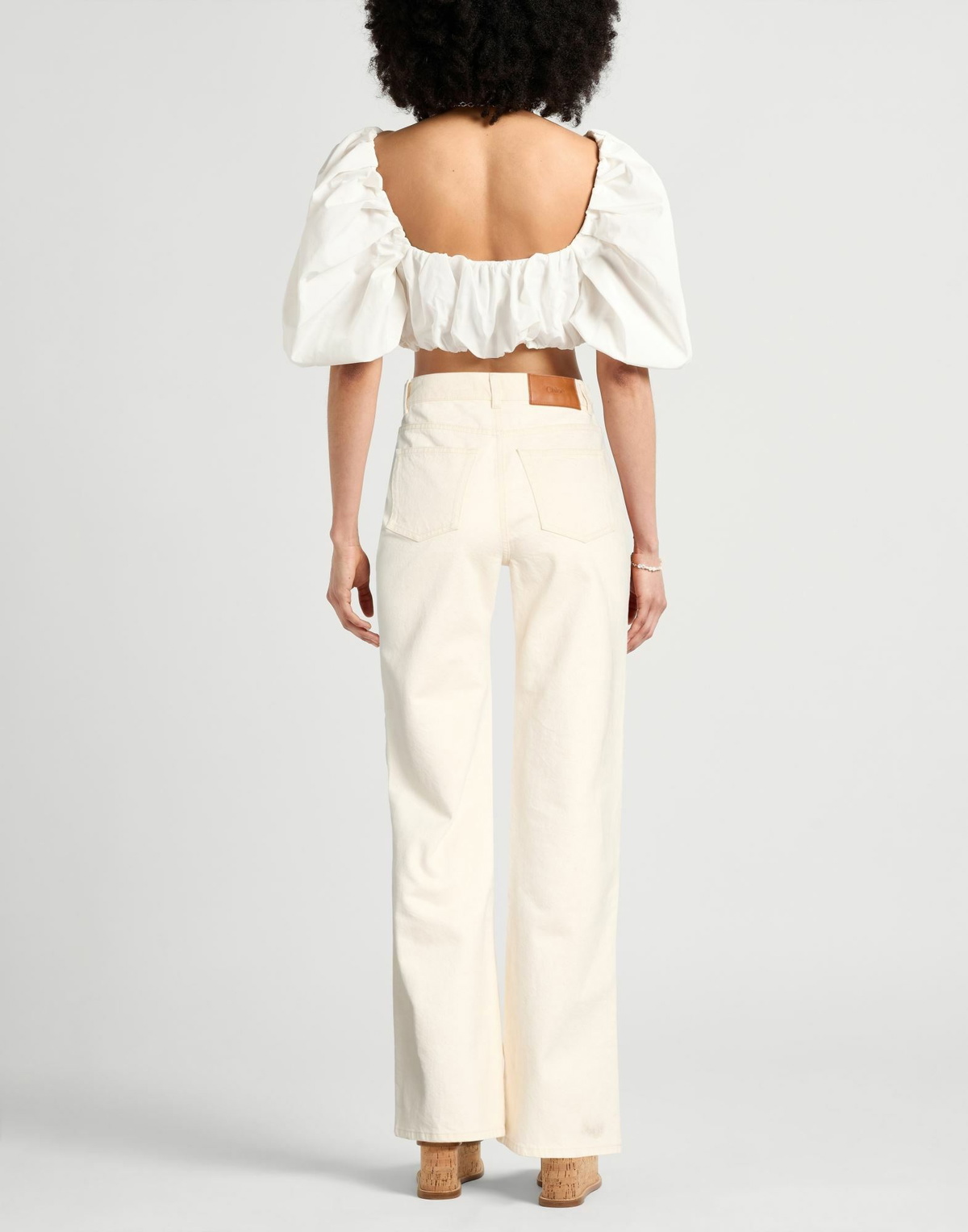 Chloé Womens Jeans Ivory