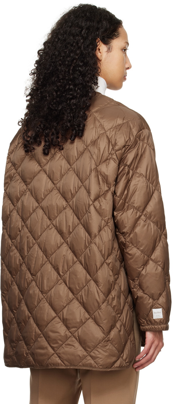 Max Mara Brown Csoft Down Jacket Max Mara