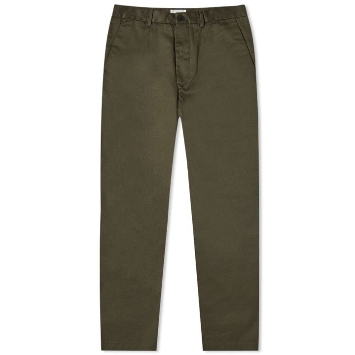 Photo: Wood Wood Men's Marcus Light Twill Trouser in Olive