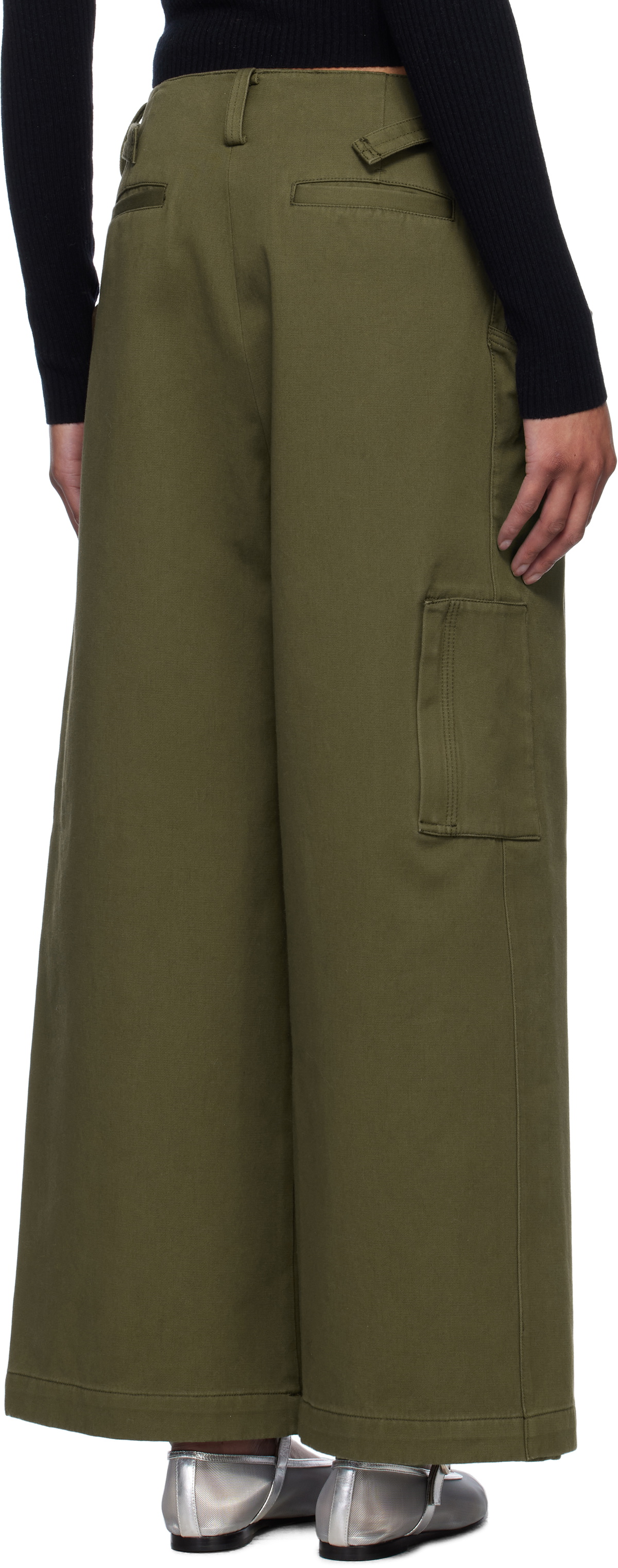 Fax Copy Express Khaki Vertical Pocket Cargo Pants