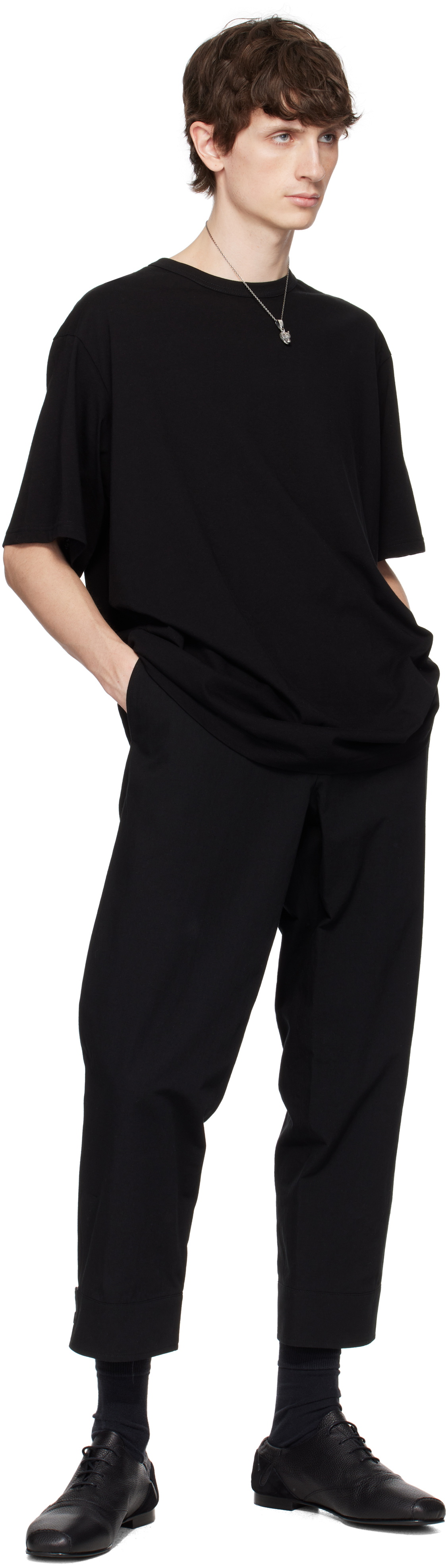 YOHJI YAMAMOTO Black Ultima Jersey Round Neck T-shirt