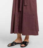 Max Mara Cognac cotton-blend midi dress