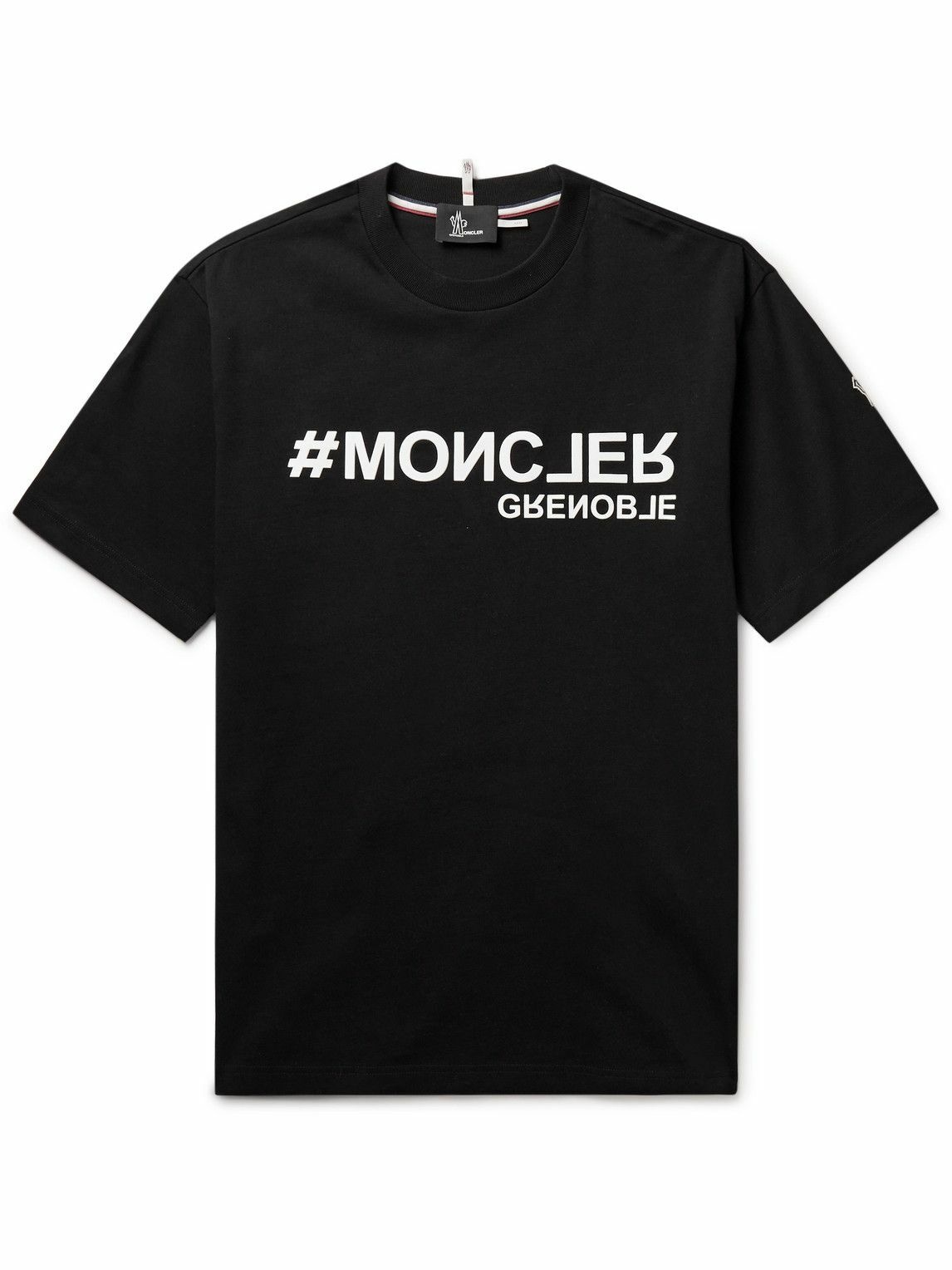 Photo: Moncler Grenoble - Slim-Fit Logo-Appliquéd Cotton-Jersey T-Shirt - Black
