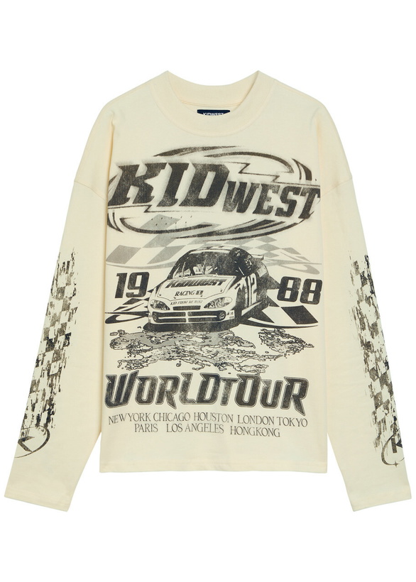 Photo: Kidwest World Tour Printed Cotton T-shirt White