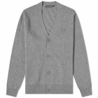 Acne Studios Men's Keve New Face Cardigan in Grey Melange