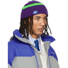 ADER error Purple Stone Logo Regular Fit Beanie