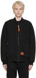 Acne Studios Black Organic Cotton Bomber Jacket