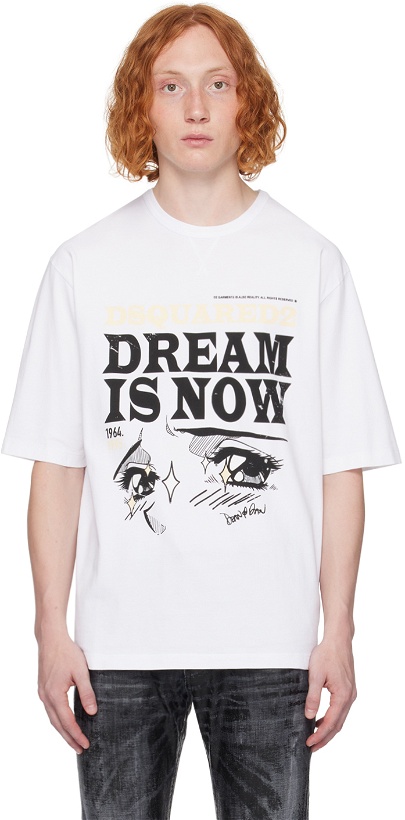 Photo: Dsquared2 White 'Dream Is Now' T-Shirt