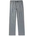 Zimmerli - Checked Cotton and Wool-Blend Flannel Pyjama Trousers - Men - Navy