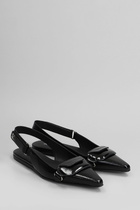 Courrèges Ballet Flats In Black Leather
