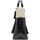 Maison Margiela Black and Beige Large Canvas Shopping Tote