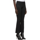 Helmut Lang Black Cropped Flare Rib Trousers