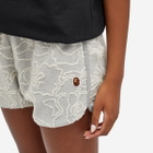 A Bathing Ape Women's Neon Camo Jacquard Shorts in Grey